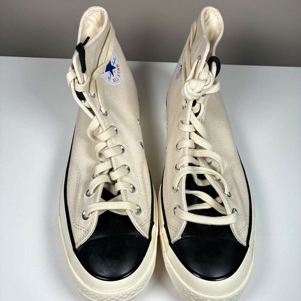 Converse Chuck Taylor 70 High Fear  Of God Essentials Ivory Black Size 10.5 Mens - Picture 3 of 7